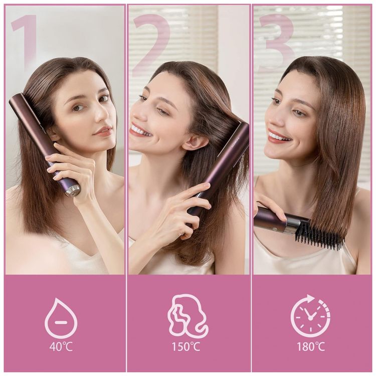 Escova-Alisadora-Seca-e-Modela-com-3-Niveis-de-Temperatura-foto-4