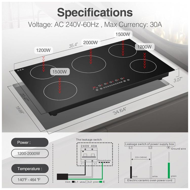 Cooktop-de-inducao-de-36-polegadas-com-5-queimadores-tela-foto-5