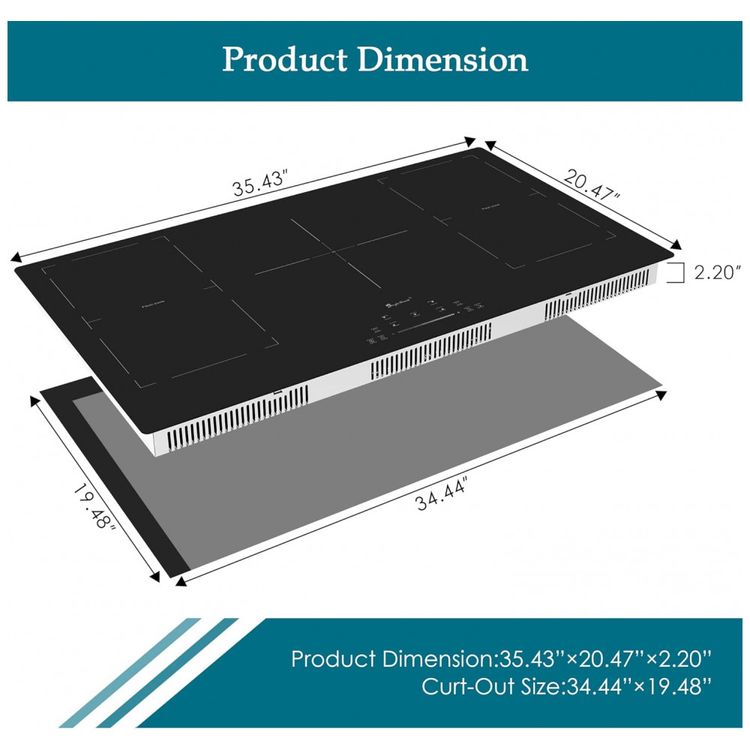 Cooktop-de-inducao-de-36-polegadas-5-queimadores-Boost-foto-5