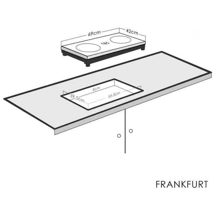 Schones-Bauen-Frankfurt-1800W-Fogao-de-Inducao-Embutida-foto-2