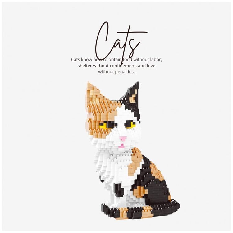 Kit-de-Construcao-Gato-3D-com-1390-Pecas-BLOCK-CENTER-foto-5