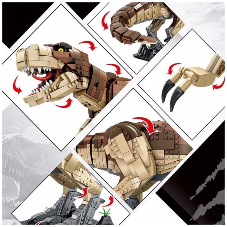 Kit-de-Construcao-Tyrannosaurus-Rex-com-1811-Pecas-para-6-foto-1