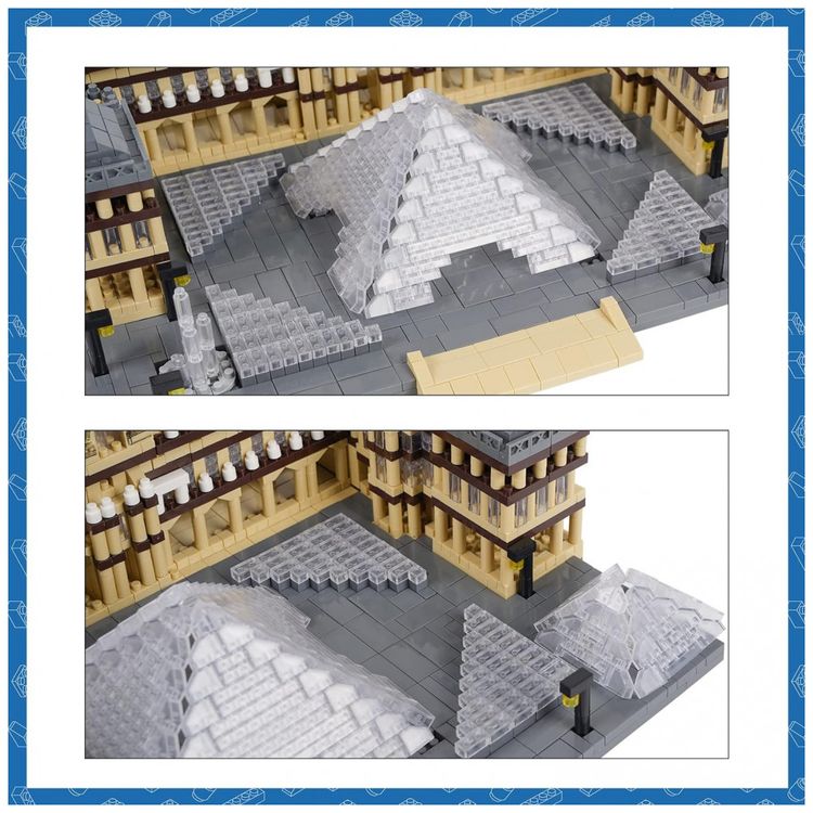 Kit-de-Construcao-Arquitetonico-Louvre-Pecas-3377-GENITEEN-foto-4