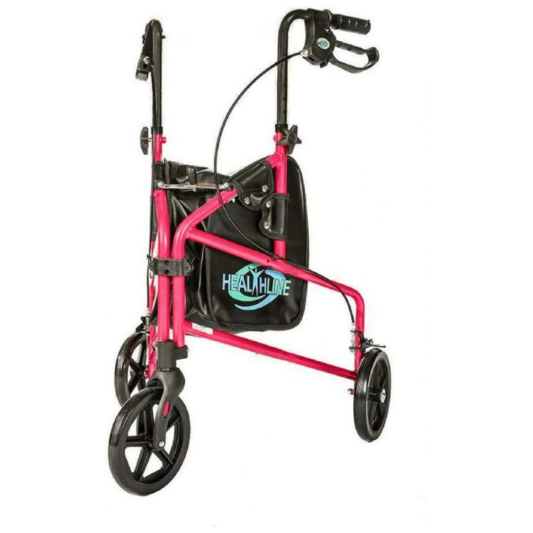 Rollator-Walker-Aluminio-3-Rodas-para-Idosos-Dobravel-Leve-foto-2