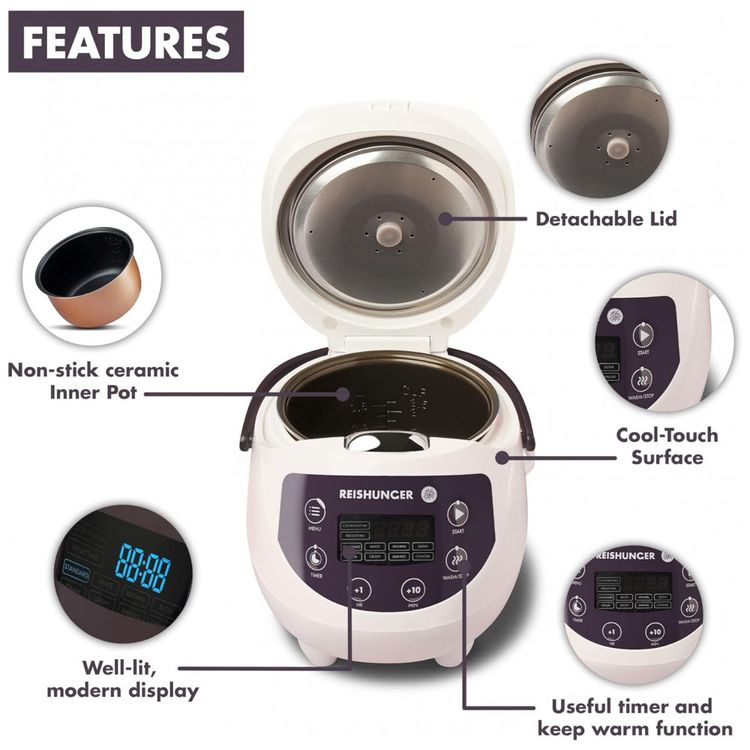 Panela-de-Arroz-Eletrica-850mL-com-8-Predefinicoes-e-Tela-foto-1