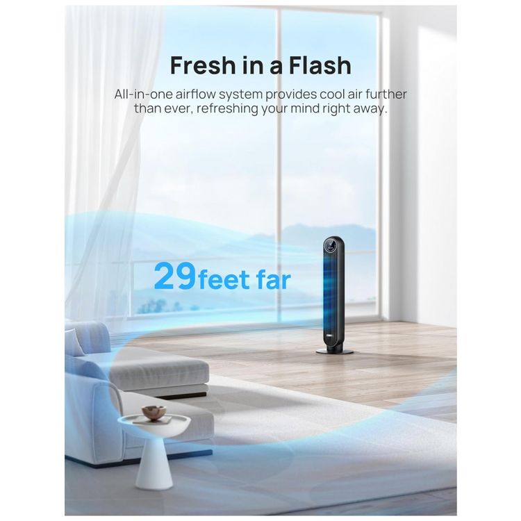Ventilador-de-Torre-com-4-Velocidades-Controle-Remoto-Tela-foto-1