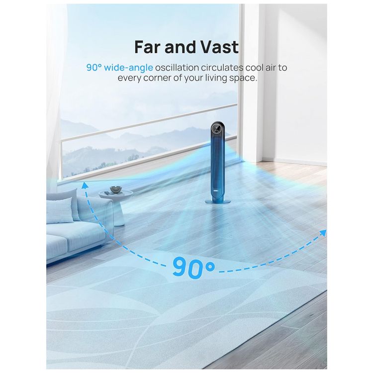 Ventilador-de-Torre-com-4-Velocidades-Controle-Remoto-Tela-foto-5
