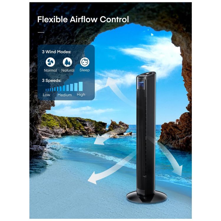 Ventilador-de-Torre-com-3-Velocidades-Controle-Remoto-e-foto-1