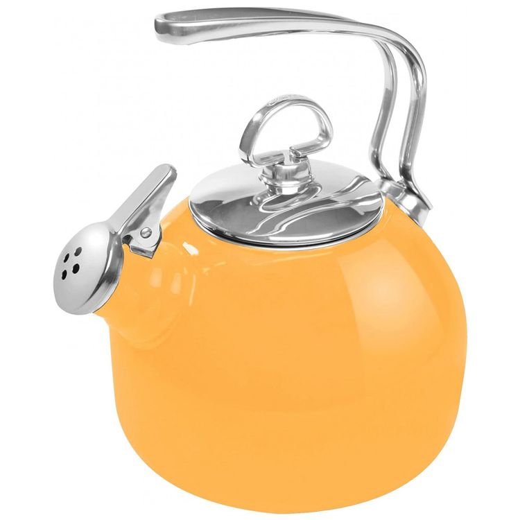 Chaleira-de-Cha-1.8L-em-Aco-Inoxidavel-com-Apito-Amarela-foto-0