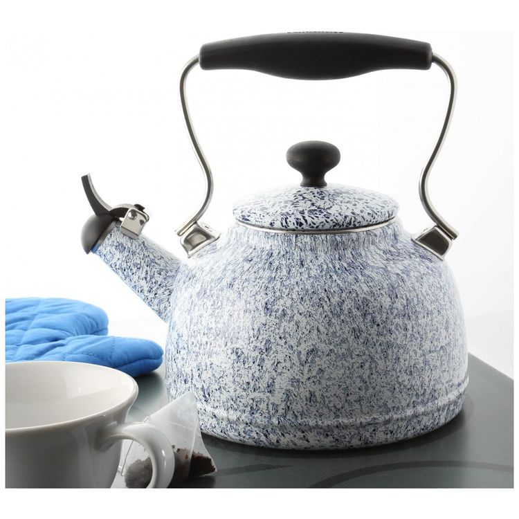 Vintage-Chaleira-de-Cha-1.7L-em-Aco-Carbono-com-Apito-foto-1