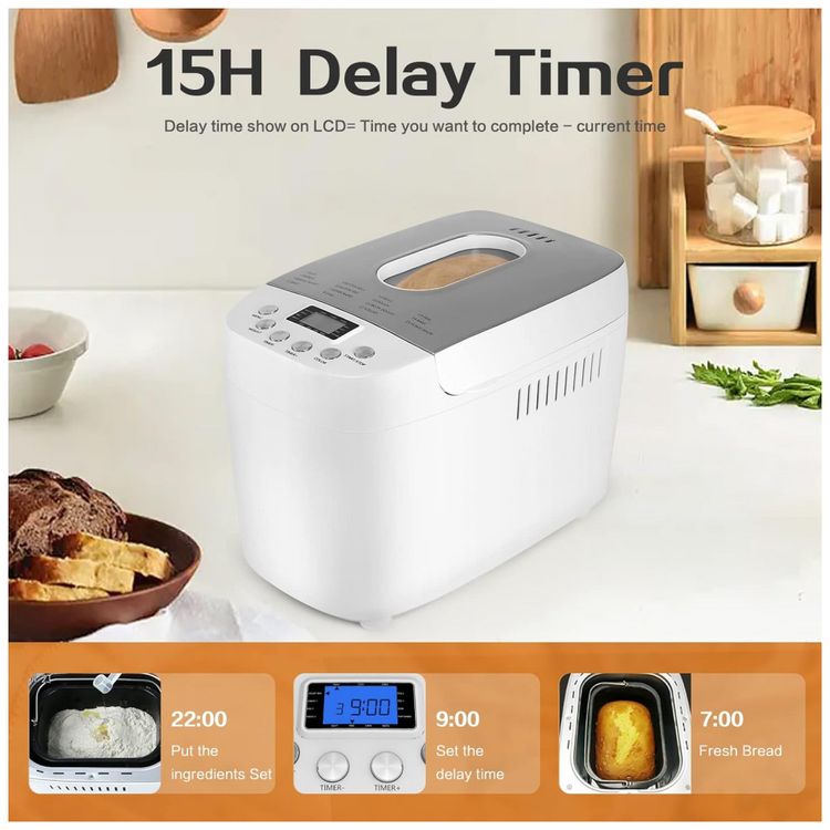 Panificadora-Automatica-ate-1.3-kg-com-15-Predefinicoes-850W-foto-1