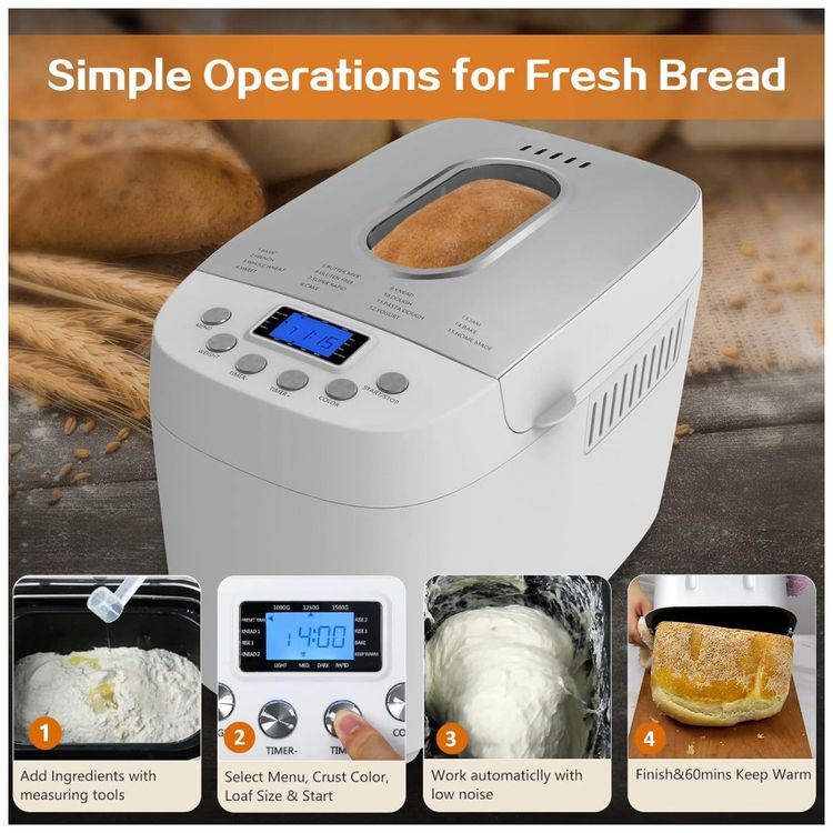 Panificadora-Automatica-ate-1.3-kg-com-15-Predefinicoes-850W-foto-5