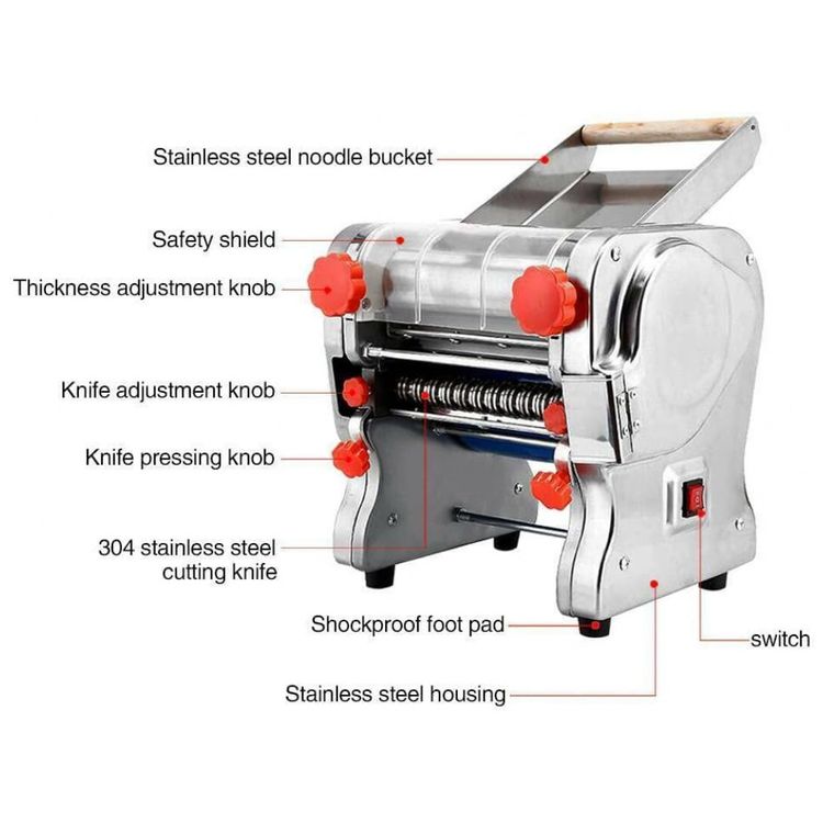 Maquina-de-Macarrao-Automatica-em-Aco-Inoxidavel-550W-foto-3