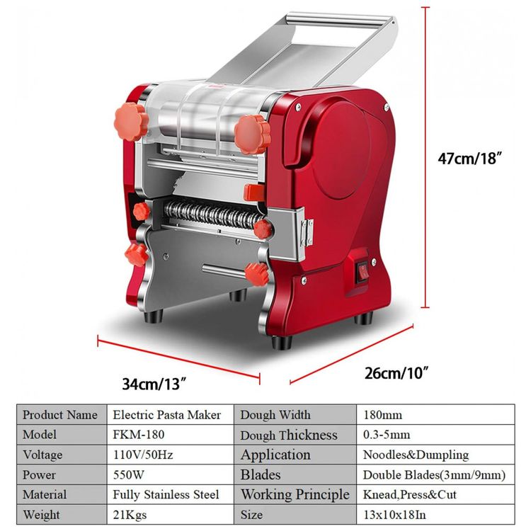 Maquina-de-Macarrao-Automatica-em-Aco-Inoxidavel-550W-foto-2