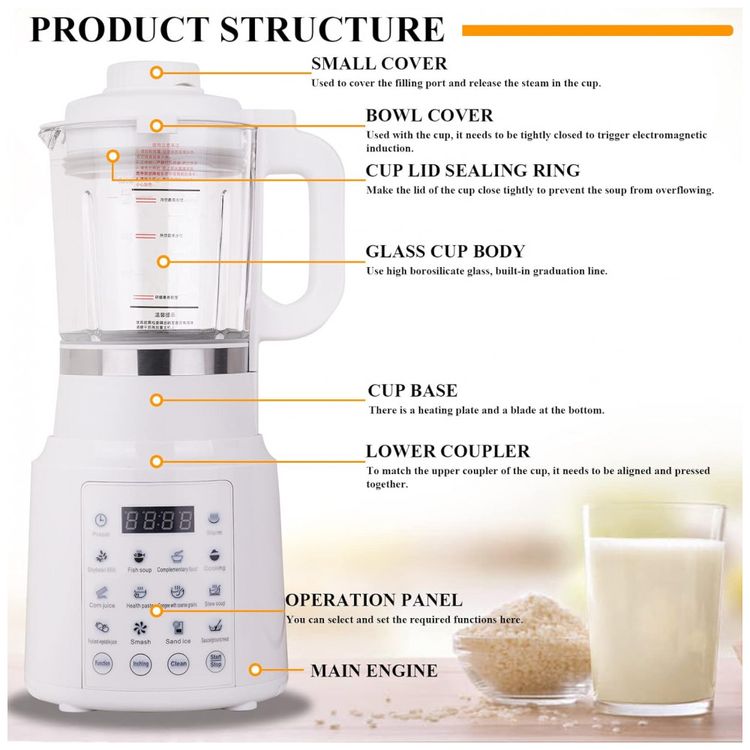 Maquina-de-Leite-de-Soja-Automatica-Consfly-800-mL-em-Aco-foto-2