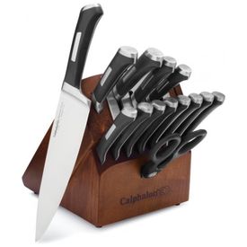 Conjunto-de-Facas-de-Alto-Carbono-com-Bloco-Autoafiavel-de-foto-0