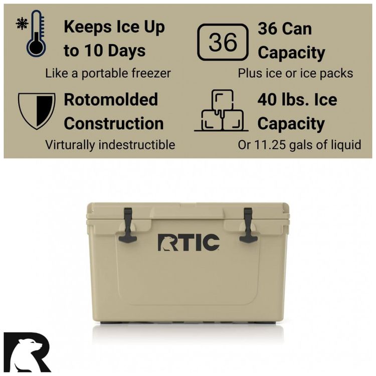 Cooler-Caixa-Termica-Portatil-Litros-RTIC-45-Tan-Bege-foto-2