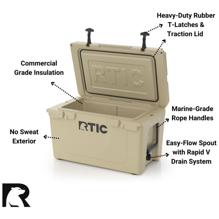 Cooler-Caixa-Termica-Portatil-Litros-RTIC-45-Tan-Bege-foto-3