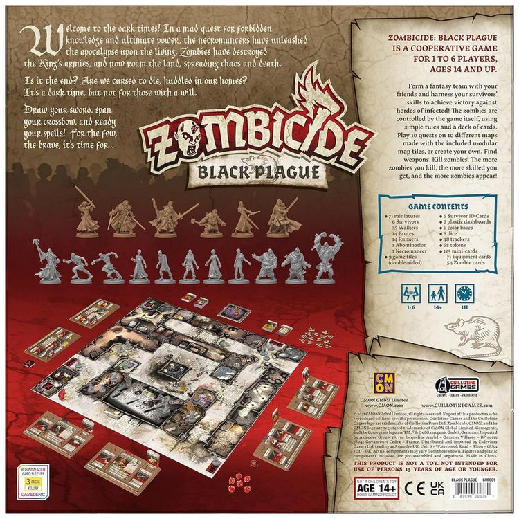 Jogo-de-Estrategia-Zombicide-Black-Plague-1-a-6-Jogadores-foto-2