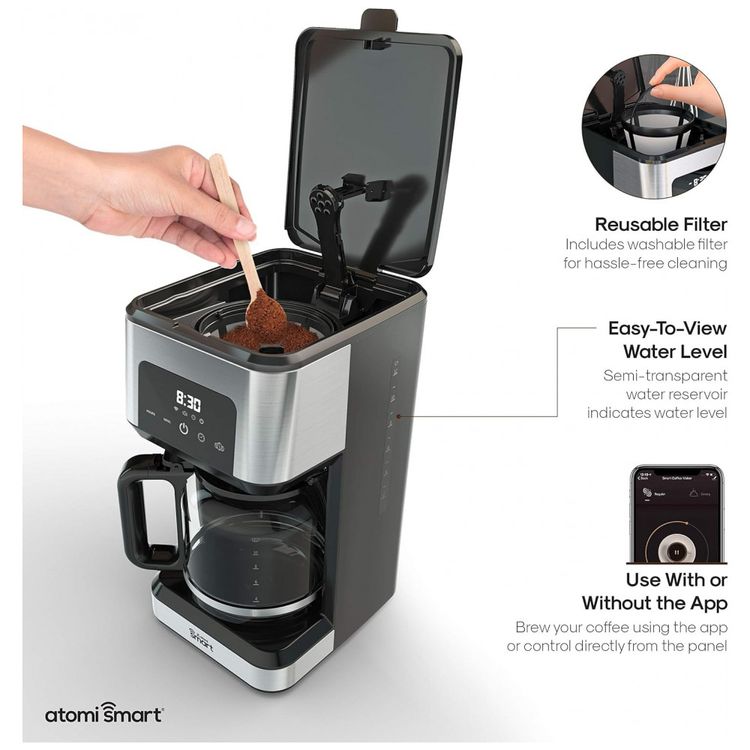 Cafeteira-Eletrica-Programavel-2.8L-em-Aco-Inoxidavel-com-foto-4