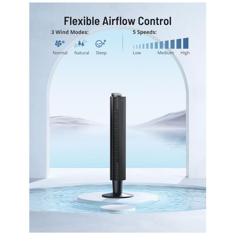 Ventilador-de-Torre-com-5-Velocidades-Controle-Remoto-e-foto-1