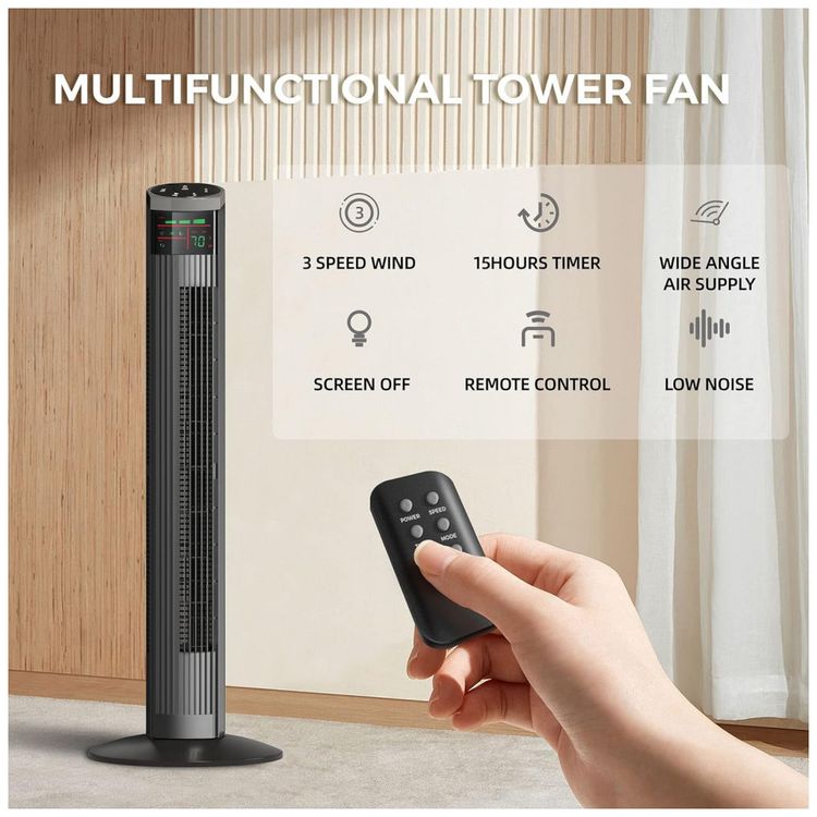 Ventilador-de-Torre-com-3-Velocidades-Controle-Remoto-e-foto-1
