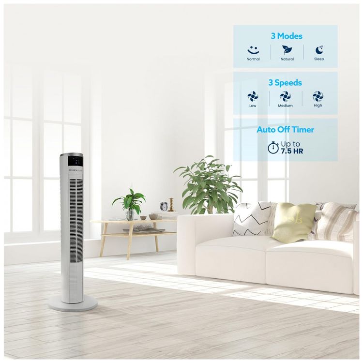 Ventilador-de-Torre-com-3-Velocidades-Controle-Remoto-Tela-foto-3