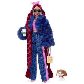 Boneca-Fashion-com-Trancas-Borgonha-e-Cachorrinho-para-foto-0
