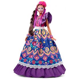 Dia-De-Muertos-com-Vestido-Tradicional-de-Babados-Coroa-de-foto-0