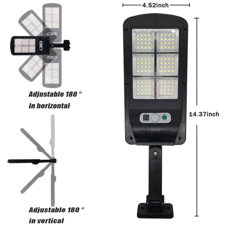 Luminaria-Solar-Externa-96-LED-com-Sensor-de-Movimento-e-foto-3