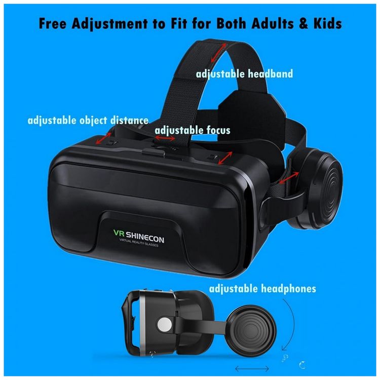 Oculos-Realidade-Virtual-com-Fone-de-Ouvido-e-Controle-foto-2