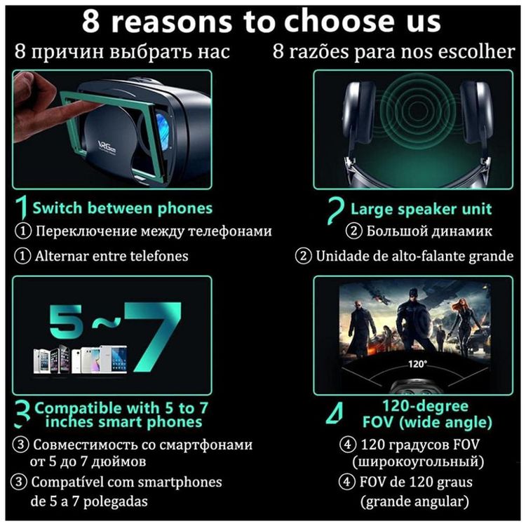 Oculos-VR-Realidade-Virtual-com-Fone-de-Ouvido-e-Controle-foto-2