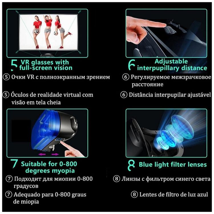Oculos-VR-Realidade-Virtual-com-Fone-de-Ouvido-e-Controle-foto-3
