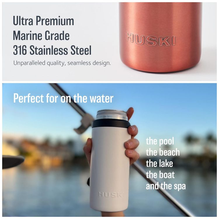 Porta-Latas-Termico-em-Aco-Inoxidavel-HUSKI-Branco-foto-2