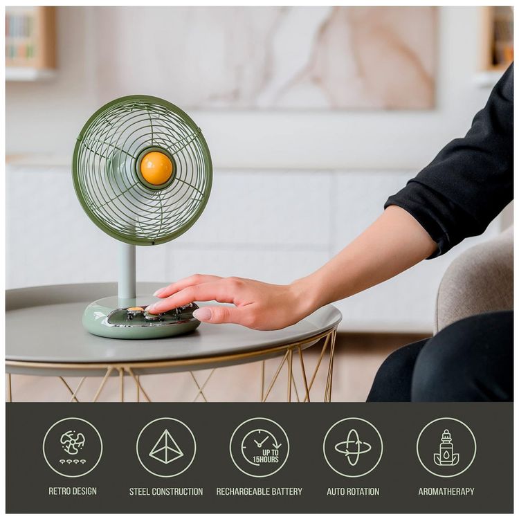 Ventilador-de-Mesa-Portatil-Vintage-com-2-Velocidades-foto-4