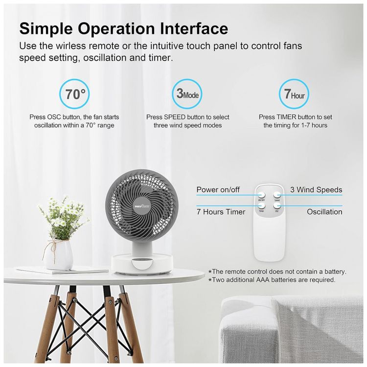 Ventilador-de-Mesa-com-3-Velocidades-e-Controle-Remoto-foto-2