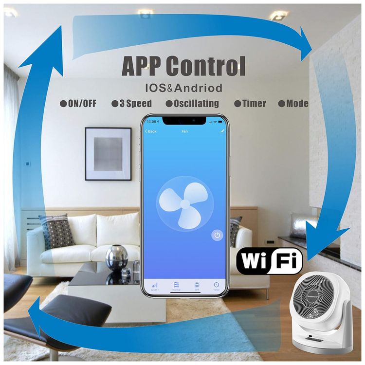 Ventilador-de-Piso-Inteligente-com-Controle-de-Voz-Alexa-foto-4