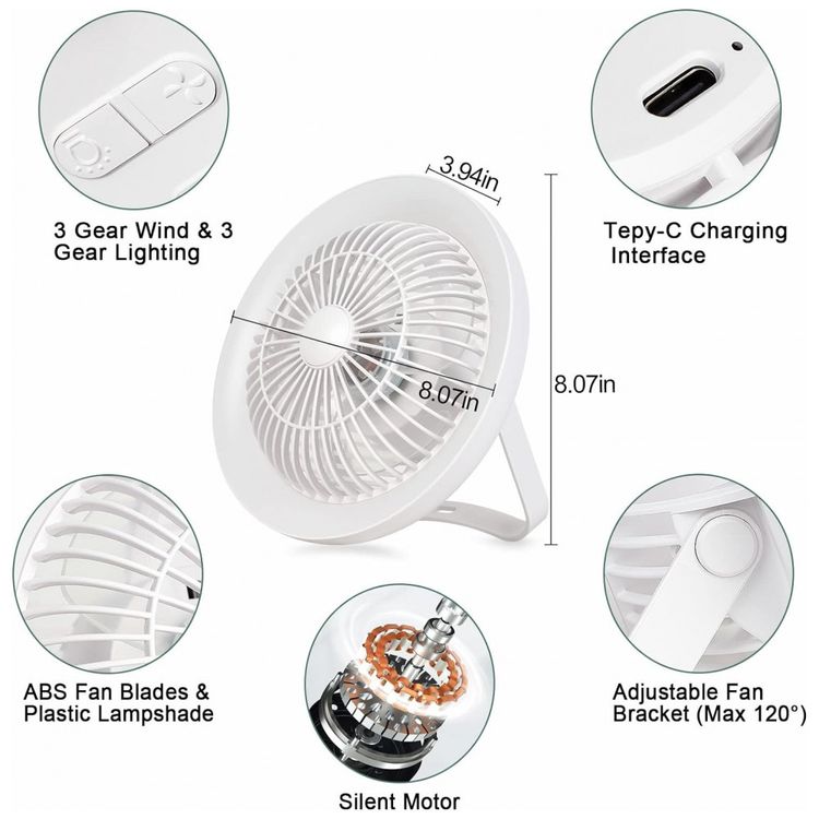 Ventilador-de-Mesa-Portatil-com-3-Velocidades-e-Carregamento-foto-3