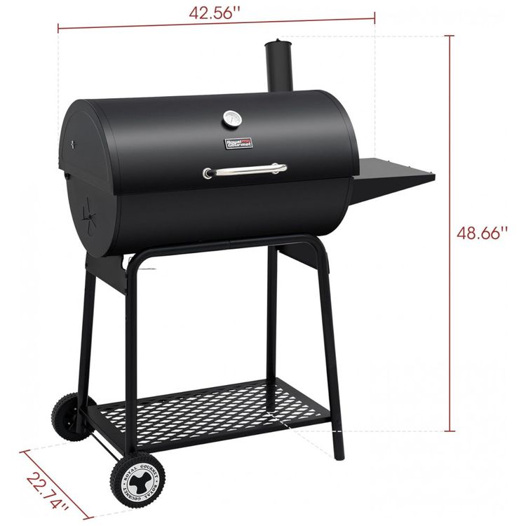 Churrasqueira-a-Carvao-com-Mesa-Lateral-Cor-ROYAL-GOURMET-foto-2