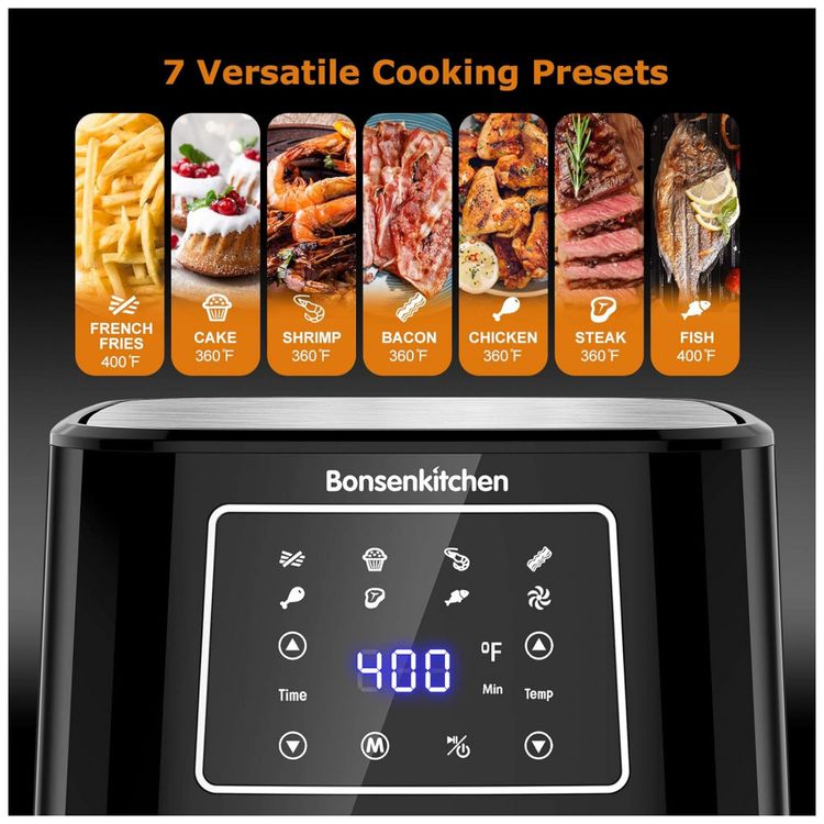 Fritadeira-Eletrica-AirFryer-6L-em-Aco-Inoxidavel-com-Painel-foto-1