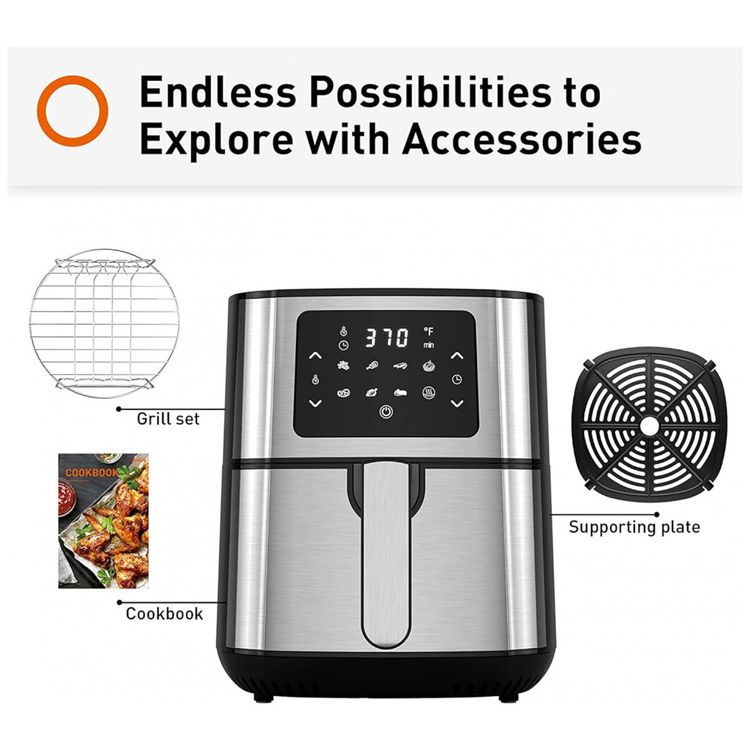 Fritadeira-Eletrica-AirFryer-5.8L-em-Aco-Inoxidavel-com-foto-1