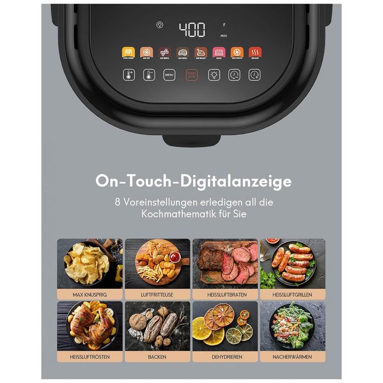 Fritadeira-Eletrica-AirFryer-5L-em-Aco-Inoxidavel-com-Painel-foto-2