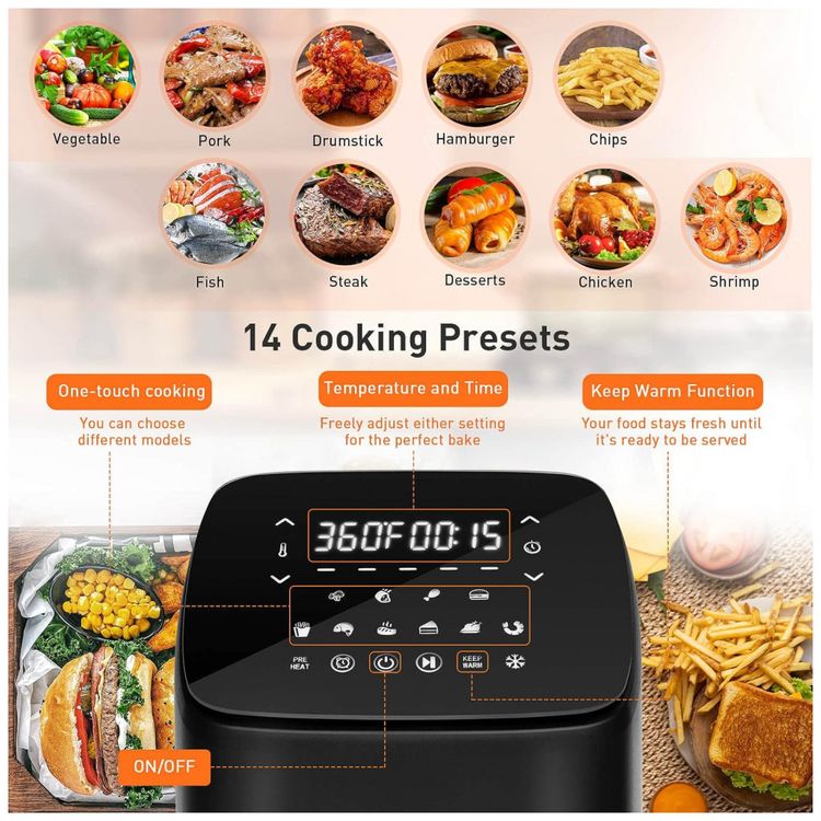 Fritadeira-Eletrica-AirFryer-7L-com-Painel-Digital-e-Cesto-foto-1