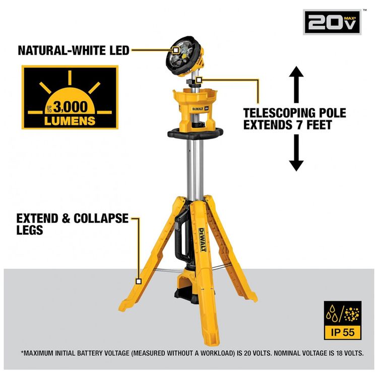 Luz-de-Trabalho-Tripe-20V-MAX-Bateria-nao-Inclusa-DEWALT-foto-1