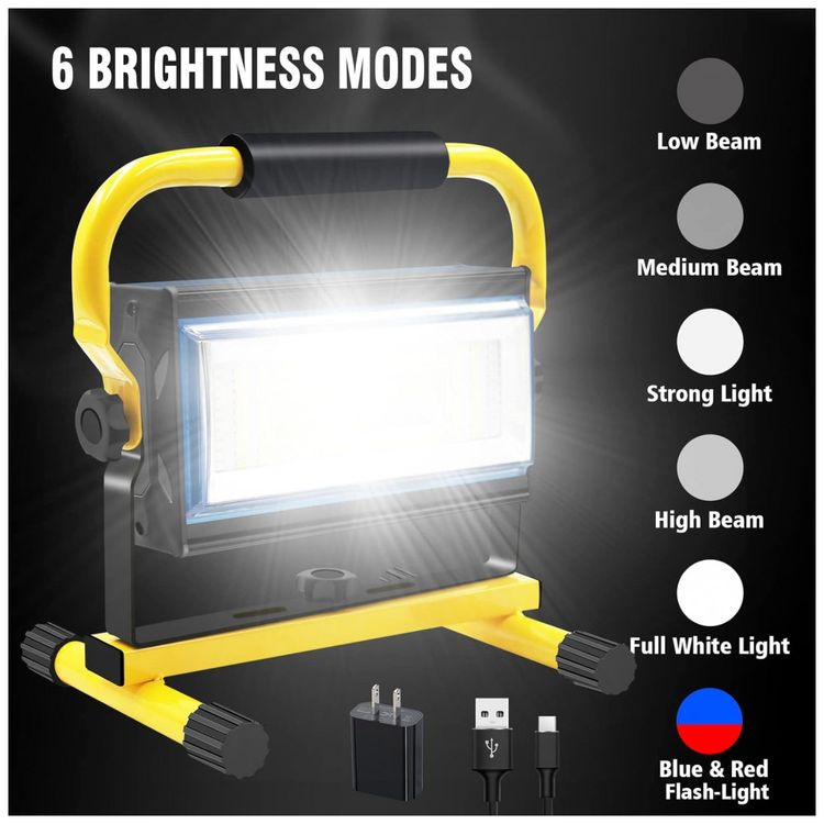 Luz-de-Trabalho-Portatil-7000-Lumens-100W-Recarregavel-USB-a-foto-1