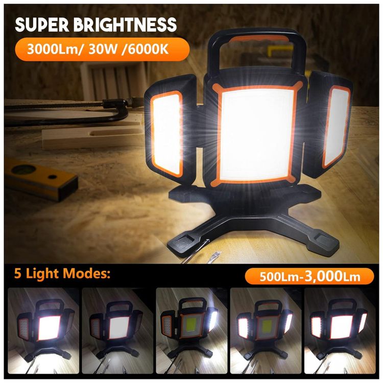 Luz-de-Trabalho-Recarregavel-USB-30W-3000-Lumens-a-Prova-d-foto-2