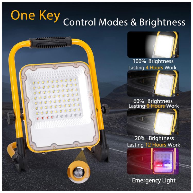 Luz-de-trabalho-LED-Portatil-50W-5000-Lumens-Recarregavel-foto-2