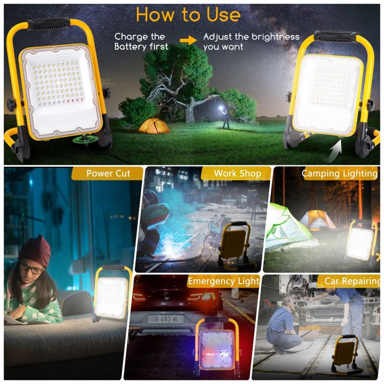 Luz-de-trabalho-LED-Portatil-50W-5000-Lumens-Recarregavel-foto-5