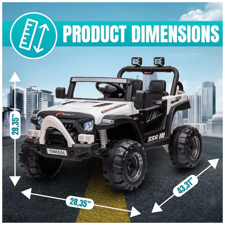 Carro-Eletrico-Infantil-a-Bateria-12V-2-Assentos-com-3-foto-2