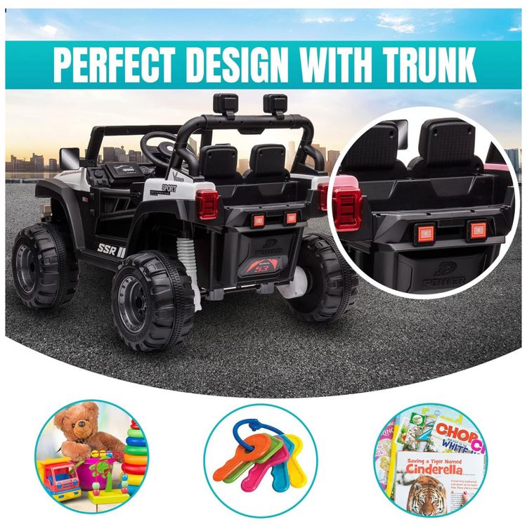 Carro-Eletrico-Infantil-a-Bateria-12V-2-Assentos-com-3-foto-4